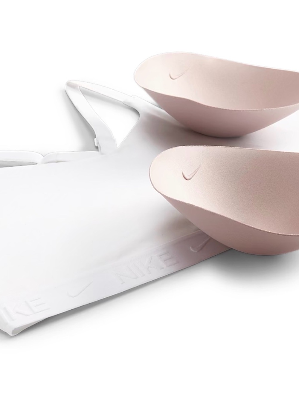 Nike White Spots Bra With Removable Foam Bra Cups. Size XL. NWT.